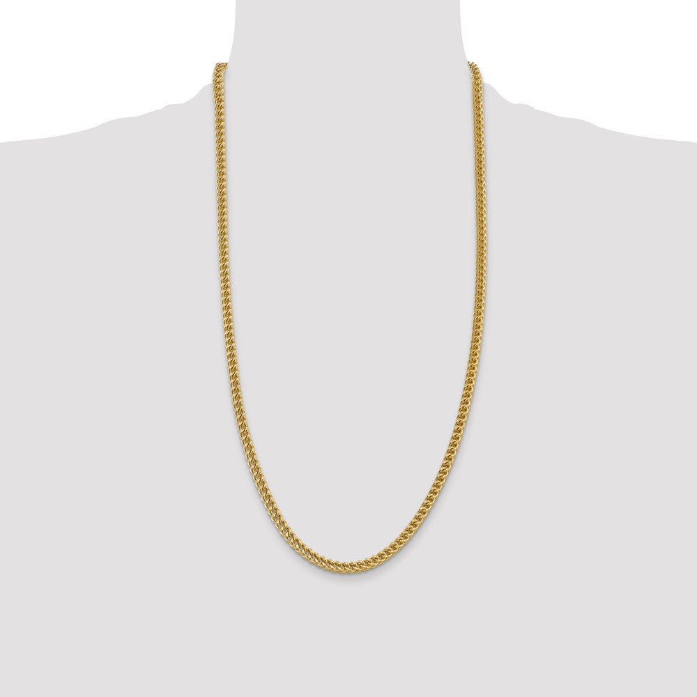 14K 28 inch 4.5mm Semi-Solid Franco with Fancy Lobster Clasp Chain-BC137-28