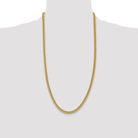 14K 28 inch 4.5mm Semi-Solid Franco with Fancy Lobster Clasp Chain-BC137-28