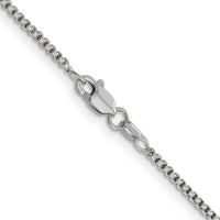 14k White Gold 1.5mm Semi-Solid Round Box Chain-BC138-30
