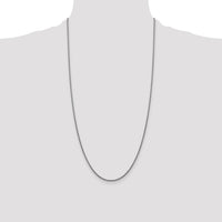 14k White Gold 1.5mm Semi-Solid Round Box Chain-BC138-28