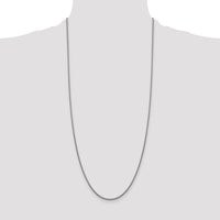 14k White Gold 1.5mm Semi-Solid Round Box Chain-BC138-30