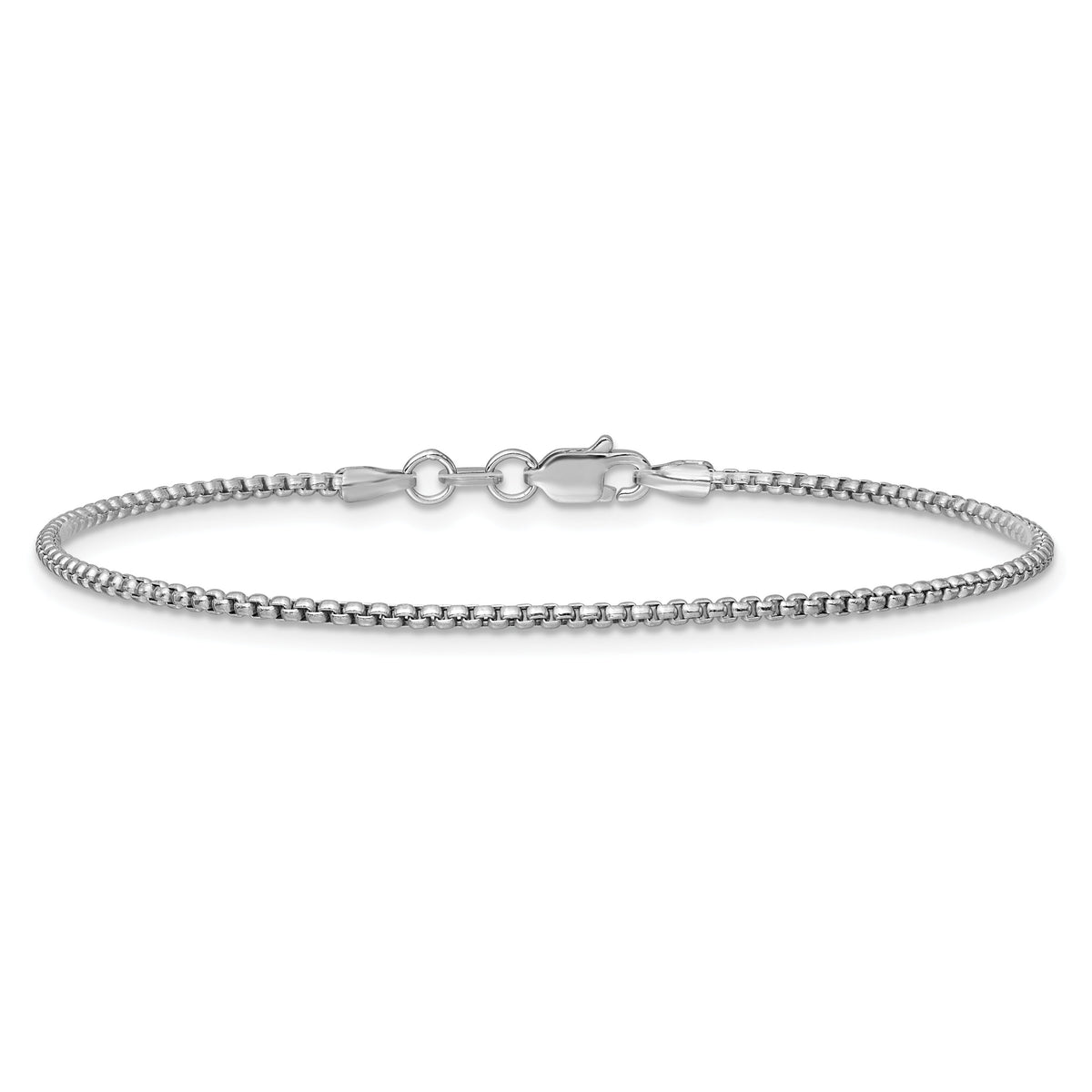 14k White Gold 1.5mm Semi-Solid Round Box Chain-BC138-8