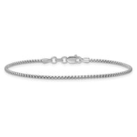 14k White Gold 1.5mm Semi-Solid Round Box Chain-BC138-8