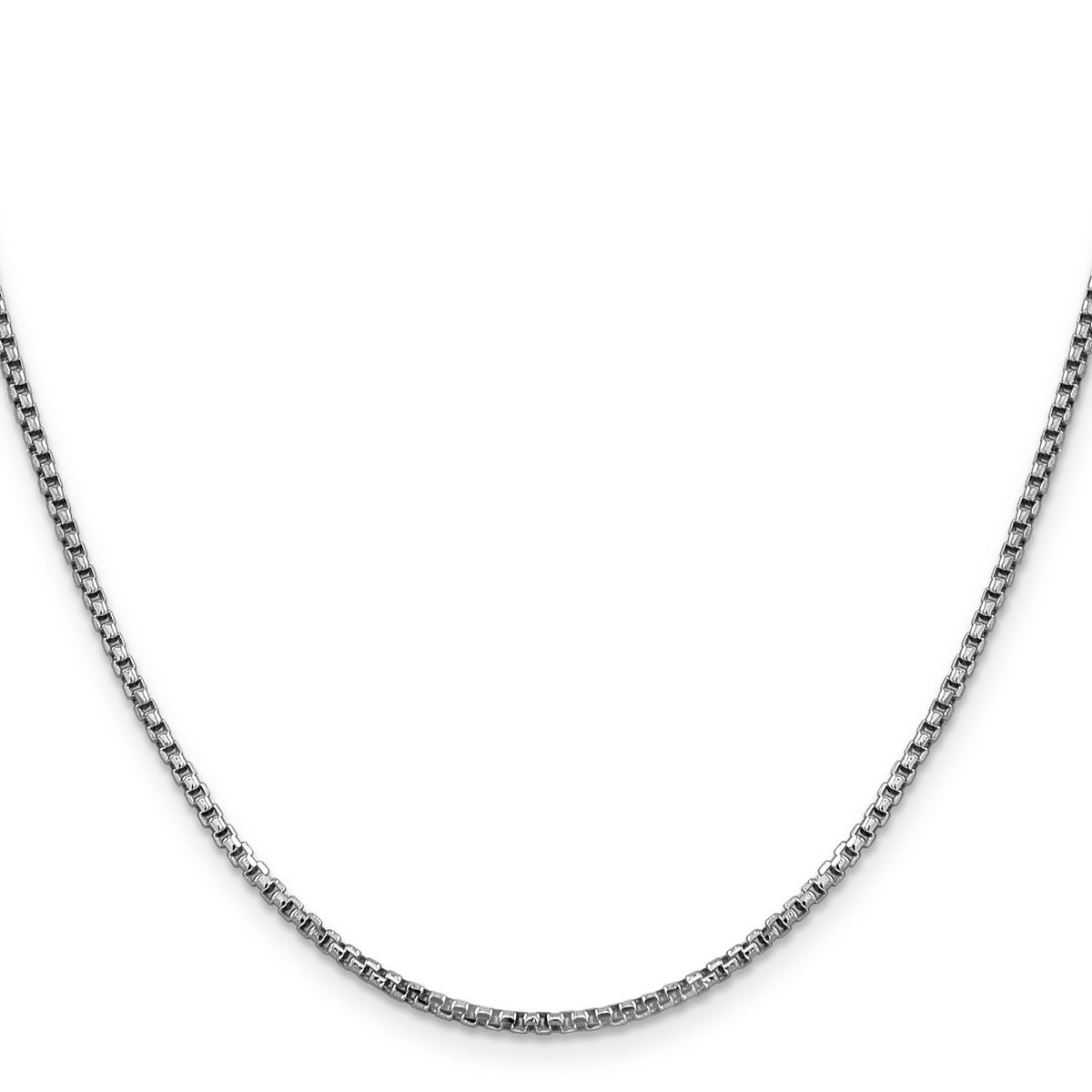 14k White Gold 1.75mm Semi-Solid Round Box Chain-BC139-30