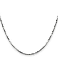 14k White Gold 1.75mm Semi-Solid Round Box Chain-BC139-26