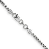 14k White Gold 1.75mm Semi-Solid Round Box Chain-BC139-28