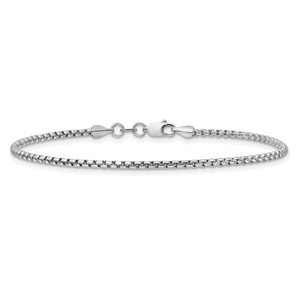 14k White Gold 1.75mm Semi-Solid Round Box Chain-BC139-8