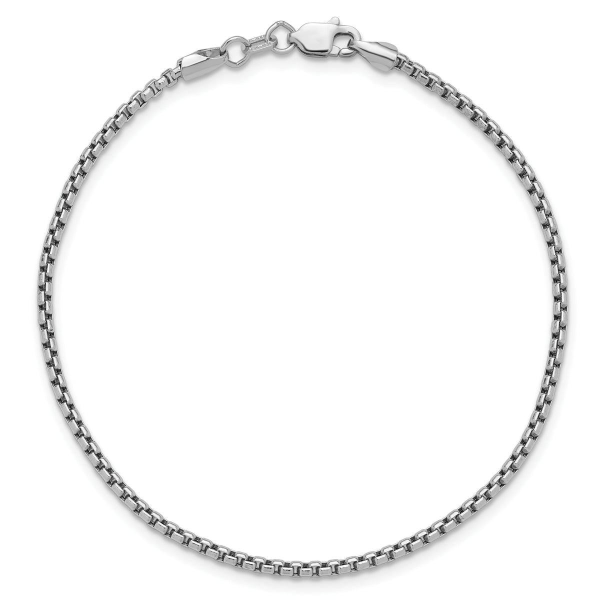 14k White Gold 1.75mm Semi-Solid Round Box Chain-BC139-8