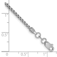 14k White Gold 1.75mm Semi-Solid Round Box Chain-BC139-8