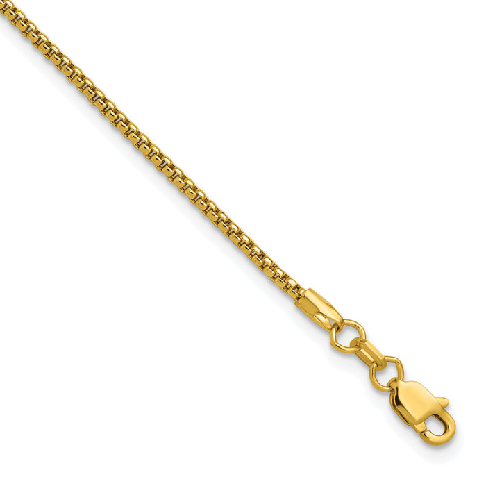 14k 1.5mm Semi-Solid Round Box Chain-BC140-7