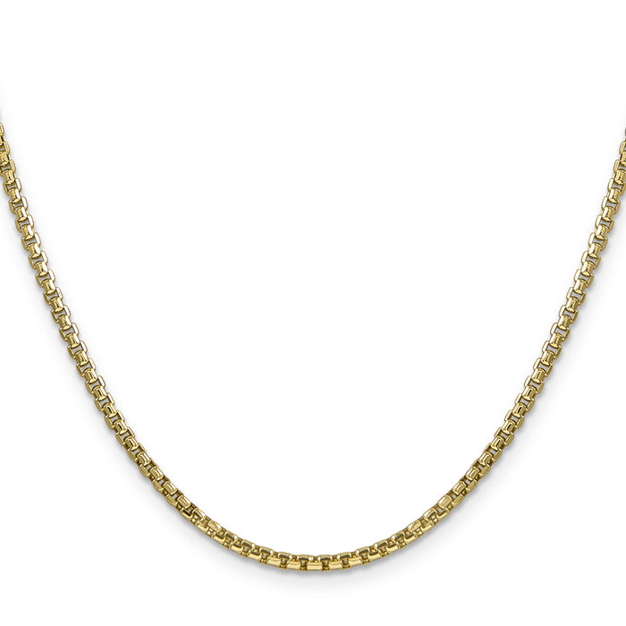 14k 2.45mm Semi-Solid Round Box Chain-BC142-18