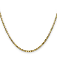 14k 2.45mm Semi-Solid Round Box Chain-BC142-30