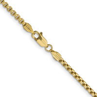 14k 2.45mm Semi-Solid Round Box Chain-BC142-28