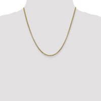 14k 2.45mm Semi-Solid Round Box Chain-BC142-20