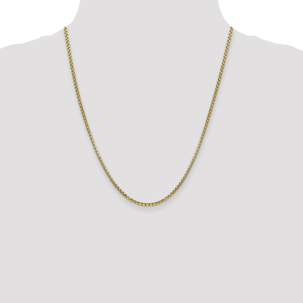 14k 2.45mm Semi-Solid Round Box Chain-BC142-22