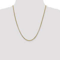 14k 2.45mm Semi-Solid Round Box Chain-BC142-22