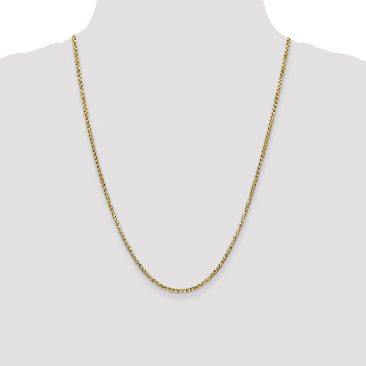 14k 2.45mm Semi-Solid Round Box Chain-BC142-24