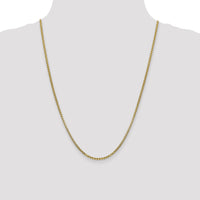 14k 2.45mm Semi-Solid Round Box Chain-BC142-24