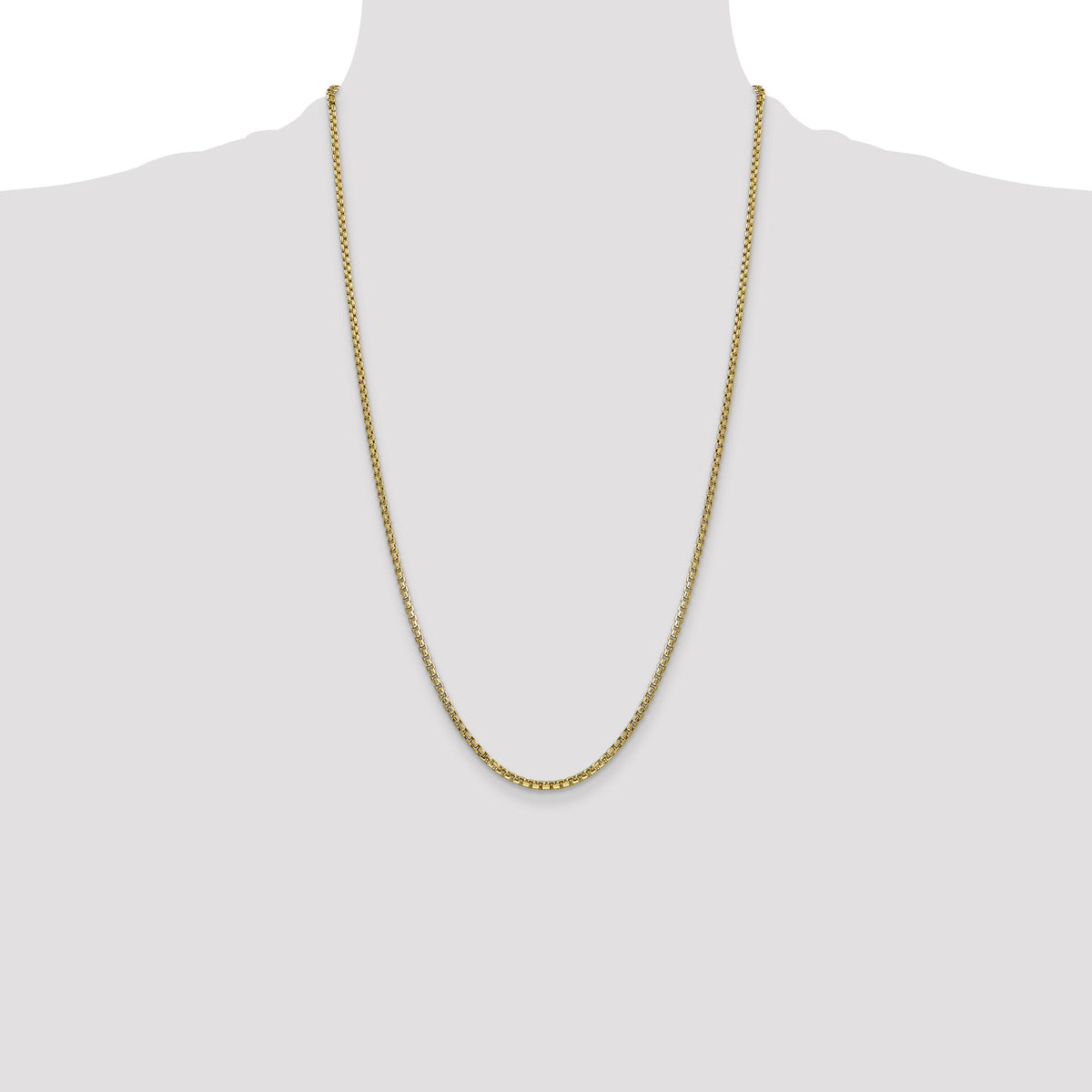 14k 2.45mm Semi-Solid Round Box Chain-BC142-26