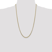 14k 2.45mm Semi-Solid Round Box Chain-BC142-26