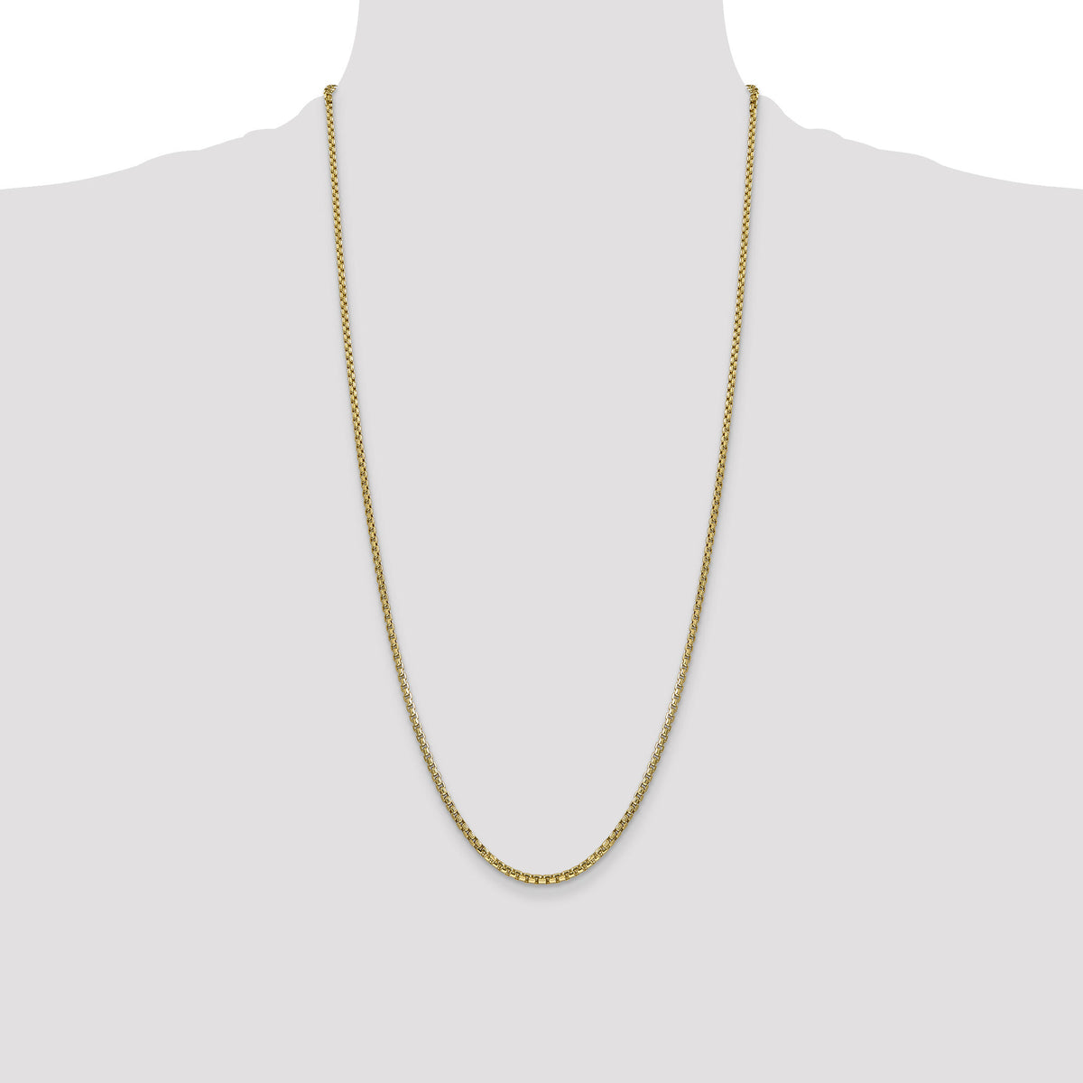 14k 2.45mm Semi-Solid Round Box Chain-BC142-28
