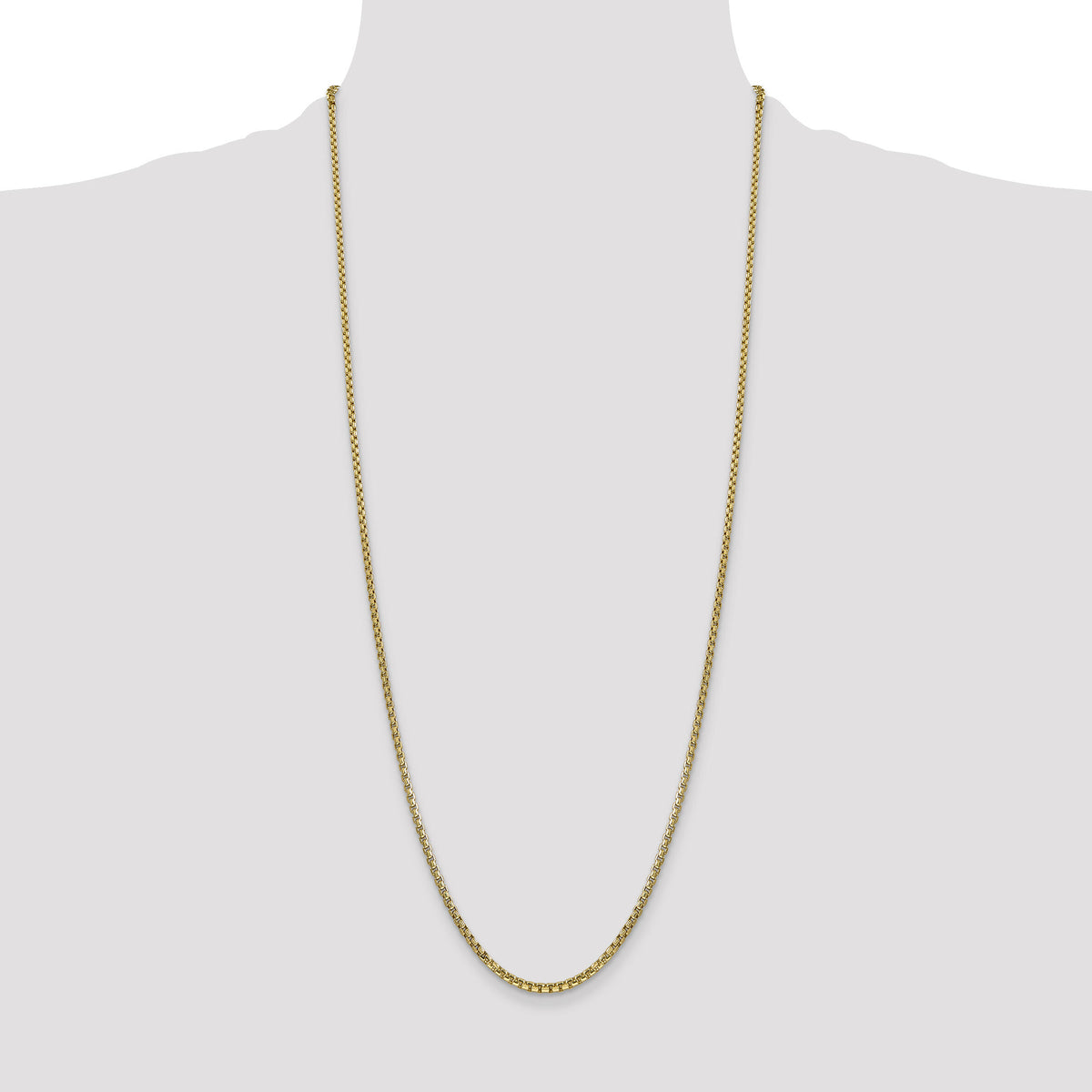14k 2.45mm Semi-Solid Round Box Chain-BC142-30