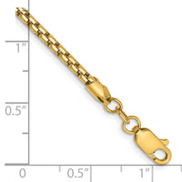 14k 2.45mm Semi-Solid Round Box Chain-BC142-7