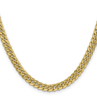 14k 6mm Semi-Solid Miami Cuban Chain-BC154-28