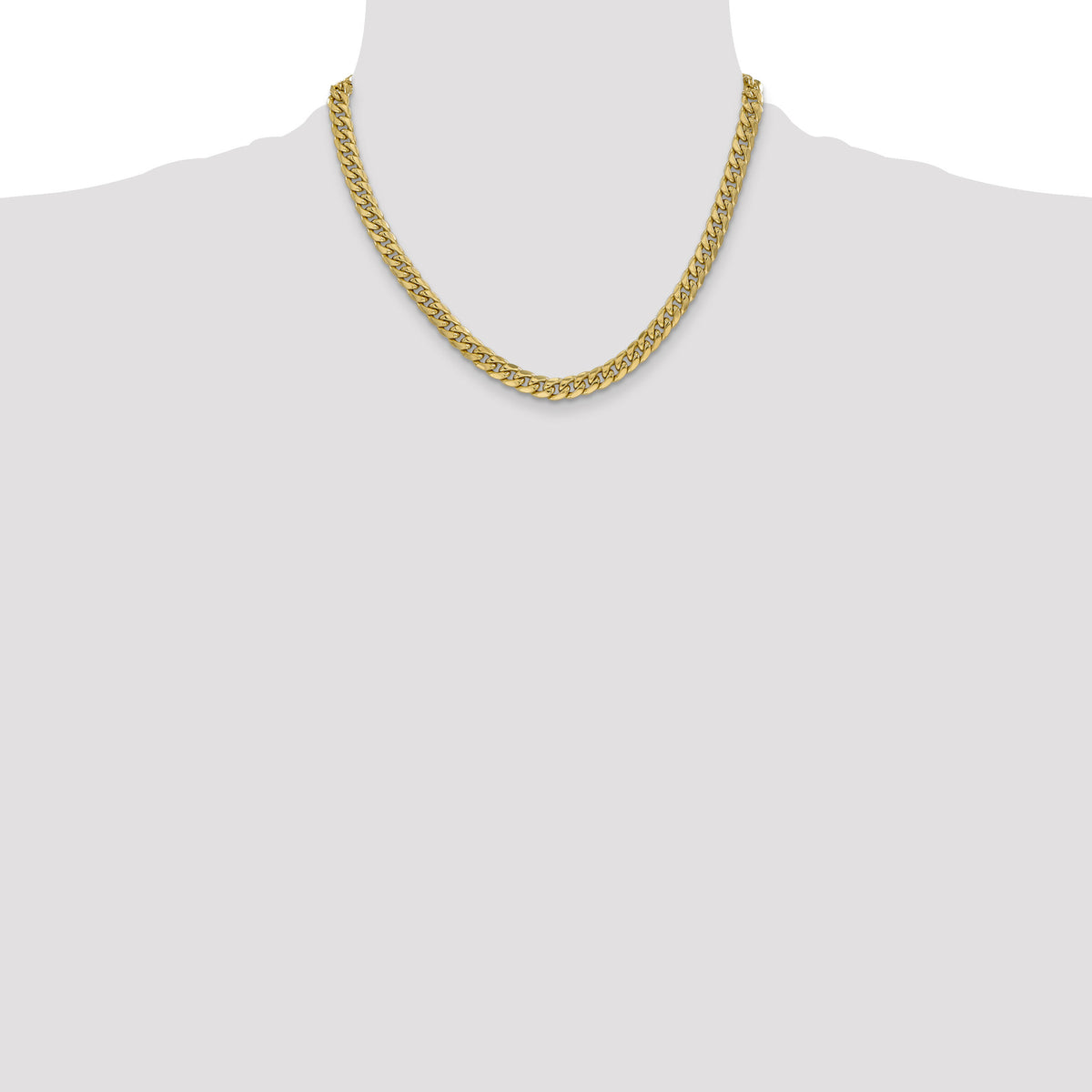 14k 6mm Semi-Solid Miami Cuban Chain-BC154-18