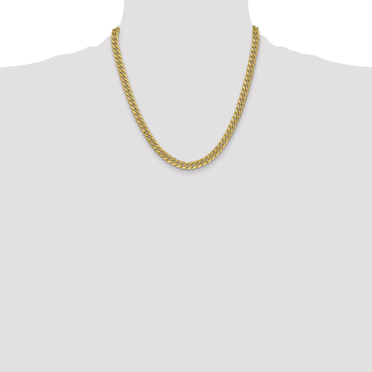 14k 6mm Semi-Solid Miami Cuban Chain-BC154-20