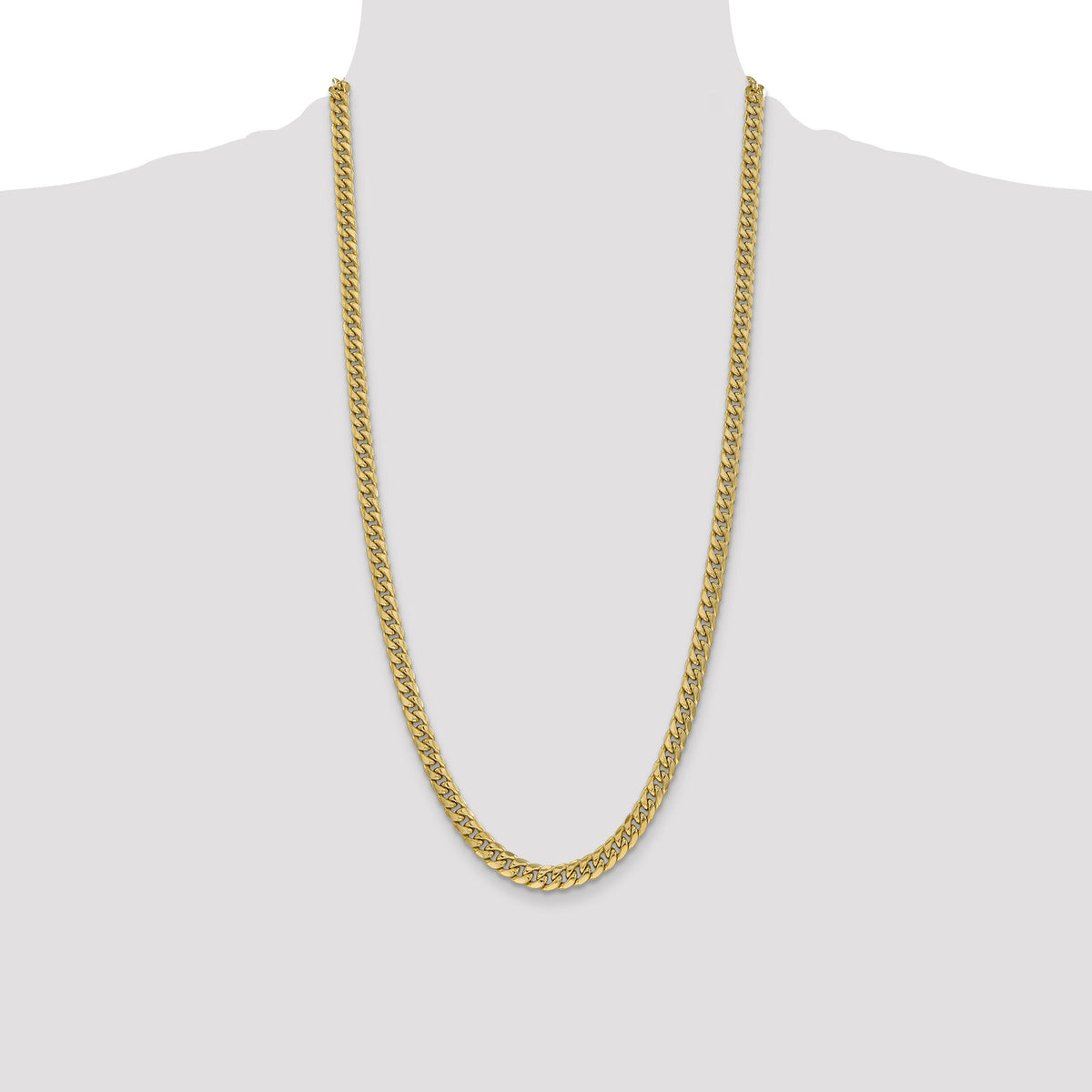 14k 6mm Semi-Solid Miami Cuban Chain-BC154-28
