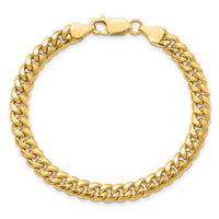 14k 6mm Semi-Solid Miami Cuban Chain-BC154-7