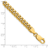 14k 6mm Semi-Solid Miami Cuban Chain-BC154-8