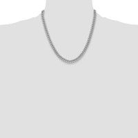 14k White Gold 6mm Semi-Solid Miami Cuban Chain-BC154W-20