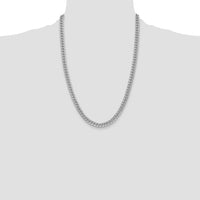 14k White Gold 6mm Semi-Solid Miami Cuban Chain-BC154W-24