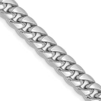 14k White Gold 6mm Semi-Solid Miami Cuban Chain-BC154W-20