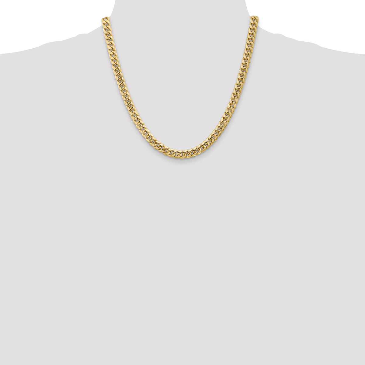 14k 6.75mm Semi-Solid Miami Cuban Chain-BC155-20