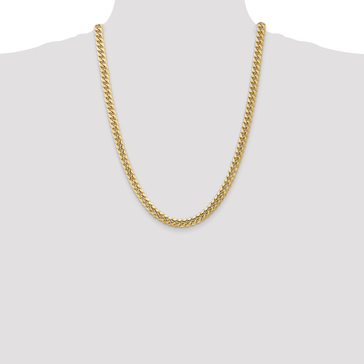 14k 6.75mm Semi-Solid Miami Cuban Chain-BC155-24