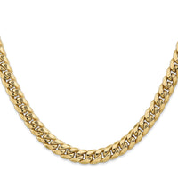 14k 7.3mm Semi-Solid Miami Cuban Chain-BC156-18