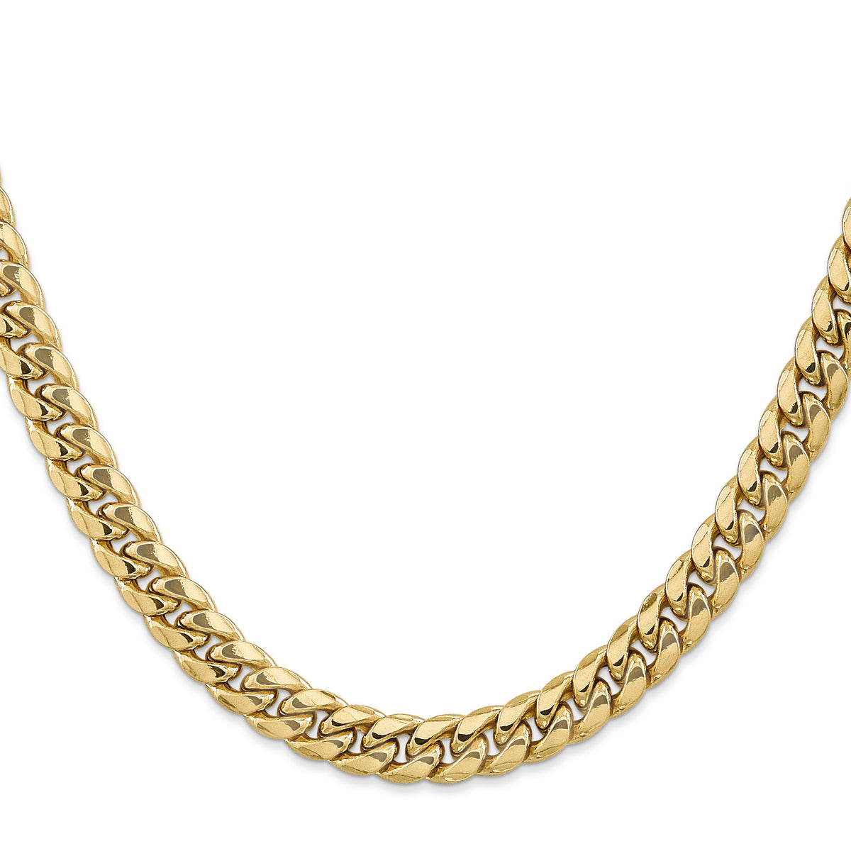 14k 7.3mm Semi-Solid Miami Cuban Chain-BC156-30