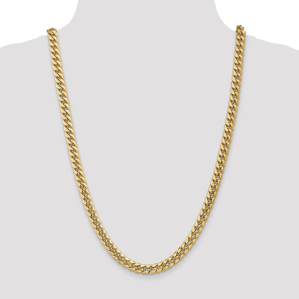 14k 7.3mm Semi-Solid Miami Cuban Chain-BC156-26