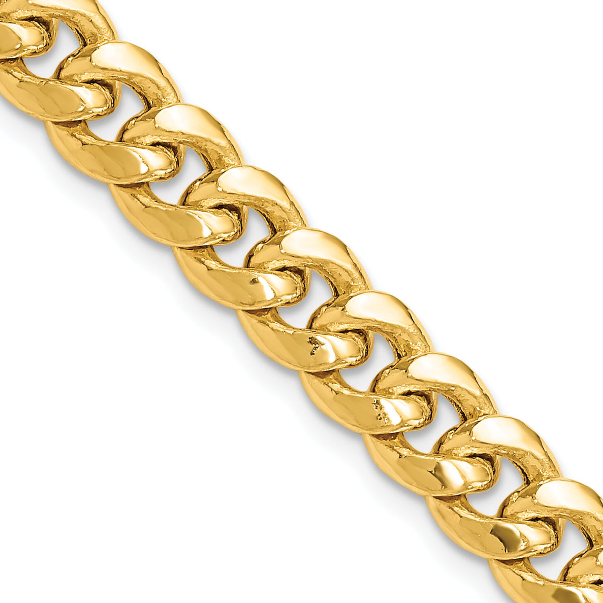 14k 7.3mm Semi-Solid Miami Cuban Chain-BC156-7
