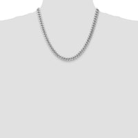 14k White Gold 7.3mm Semi-Solid Miami Cuban Chain-BC156W-20