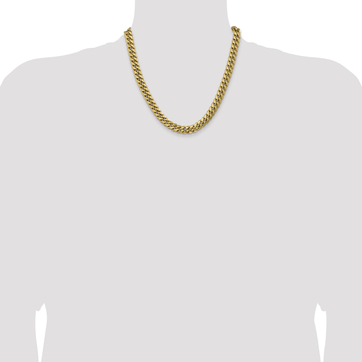14k 9.3mm Semi-Solid Miami Cuban Chain-BC157-20