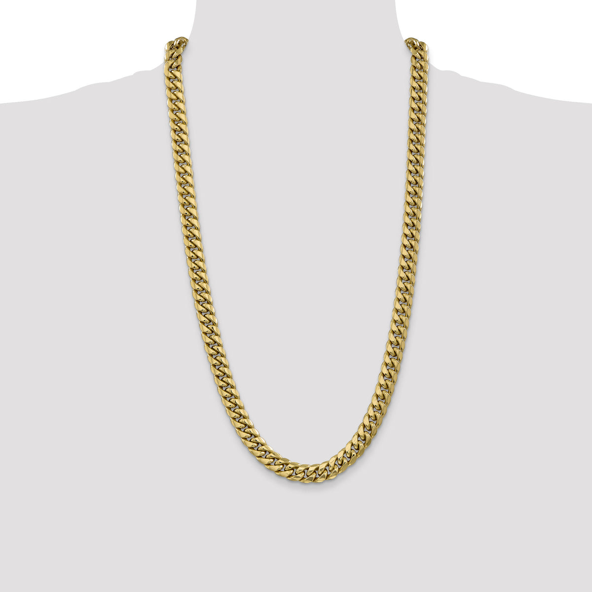 14k 9.3mm Semi-Solid Miami Cuban Chain-BC157-28