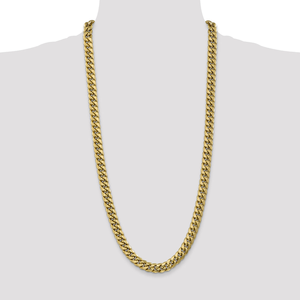 14k 9.3mm Semi-Solid Miami Cuban Chain-BC157-30