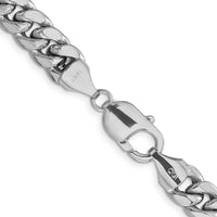 14k White Gold 9.3mm Semi-Solid Miami Cuban Chain-BC157W-26