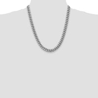 14k White Gold 9.3mm Semi-Solid Miami Cuban Chain-BC157W-22