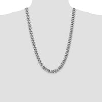 14k White Gold 9.3mm Semi-Solid Miami Cuban Chain-BC157W-26