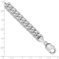 14k White Gold 9.3mm Semi-Solid Miami Cuban Chain-BC157W-9